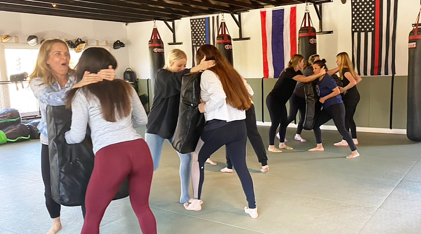 Self-defense training at Peaceful Warrior in Dana Point, California