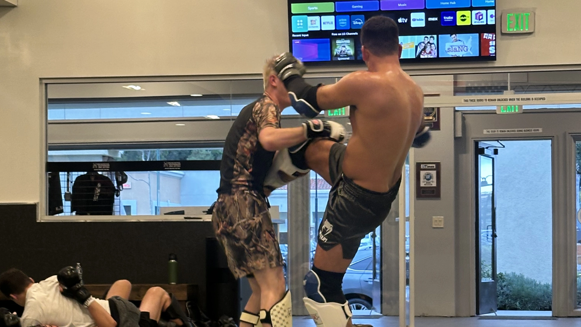 Muay Thai training at Peaceful Warrior in Dana Point, California