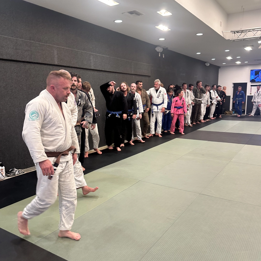 Students training together at Peaceful Warrior JiuJitsu and Fitness in Dana Point